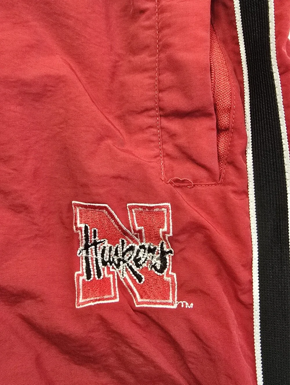 STARTER Red Kids Joggers with Black & White Side Stripes